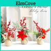 Christmas Mini Tree Decor With Christmas Flower For Festive Table Scene