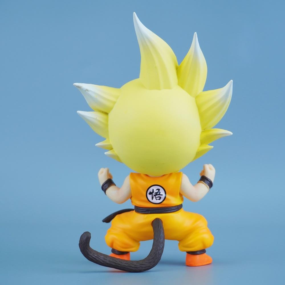 13.5cm/5.31in Anime Dragon Ball Figure Goku Action Figures Pvc Statue Desktop Ornamen Collection Model Toys Gifts Round Sensory Compression Bouncy
