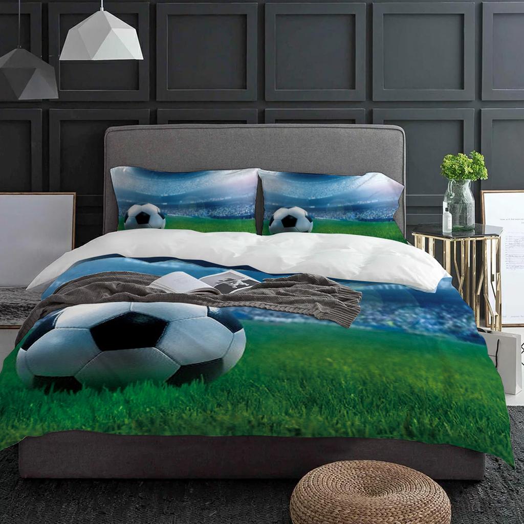 Football Sports Stadium Soccer Duvet Cover With Pillow Case Custom 3pcs Bedding Set Quilt Cover Double Bed Home Textile