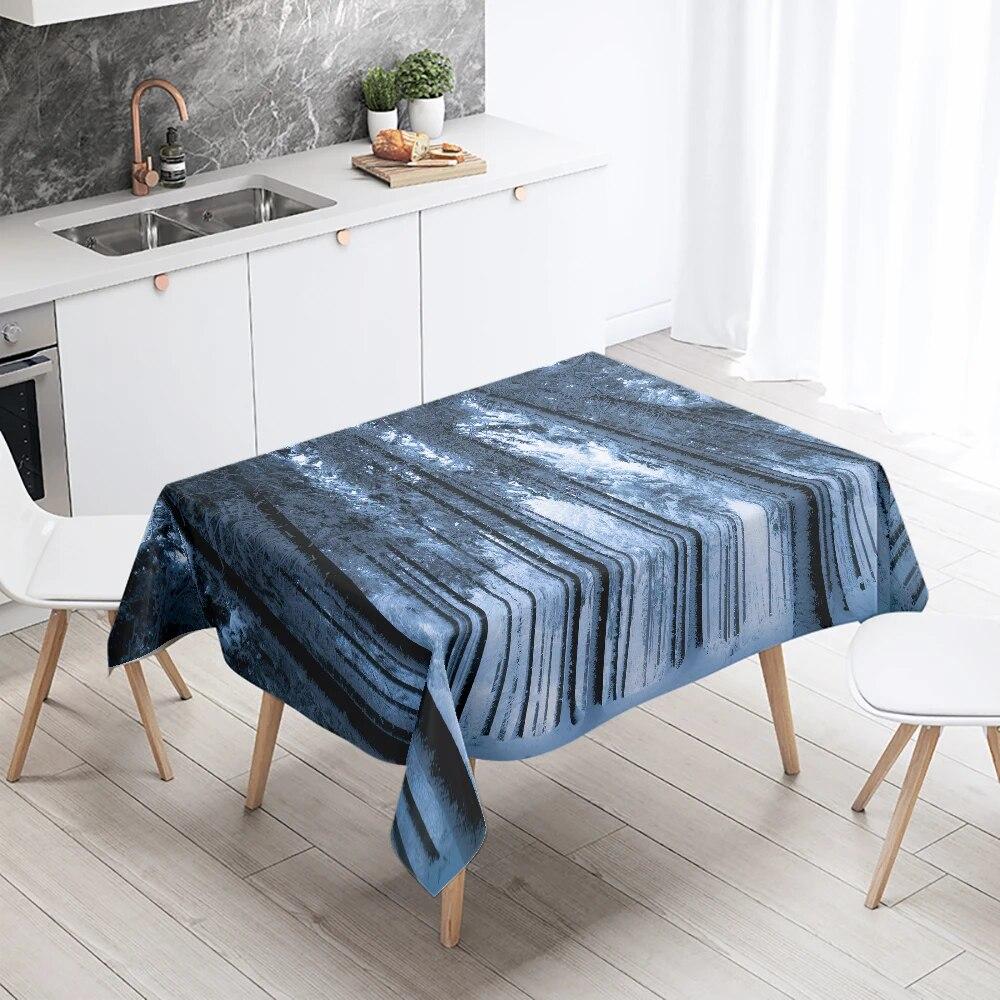 Față de masă imprimată cu floarea-soarelui, peisaj, camping, rezistentă la pete, impermeabilă, masă de bucătărie, decor acasă