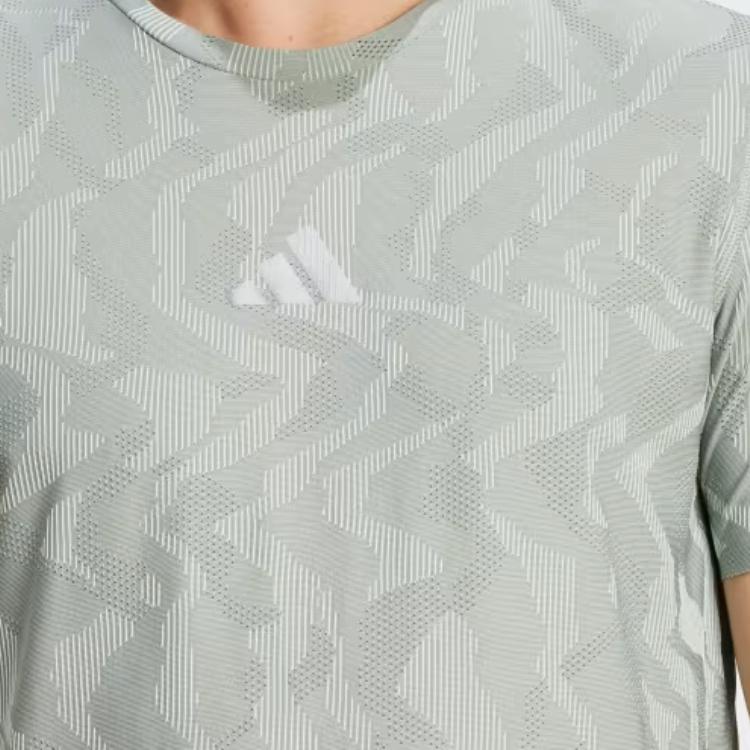 Adidas Ultimate Engineered Climacool Comfortable Soft Versatile Short Sleeve T-Shirt Men Tops Silver-Green JD7808