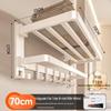 Baihan No-Drill Milk White Bathroom Towel Rack with Shelf