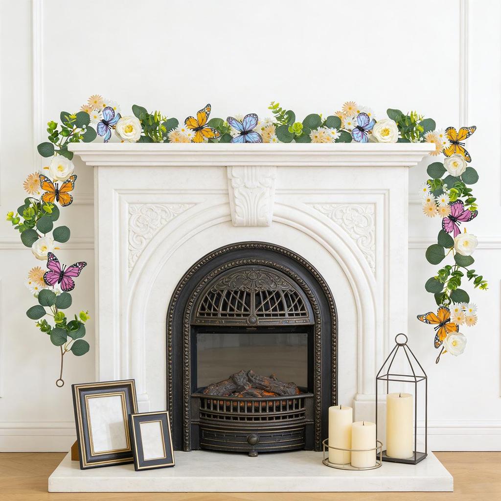 Rose & Butterfly Daisy Vine Wedding & Home Decoration