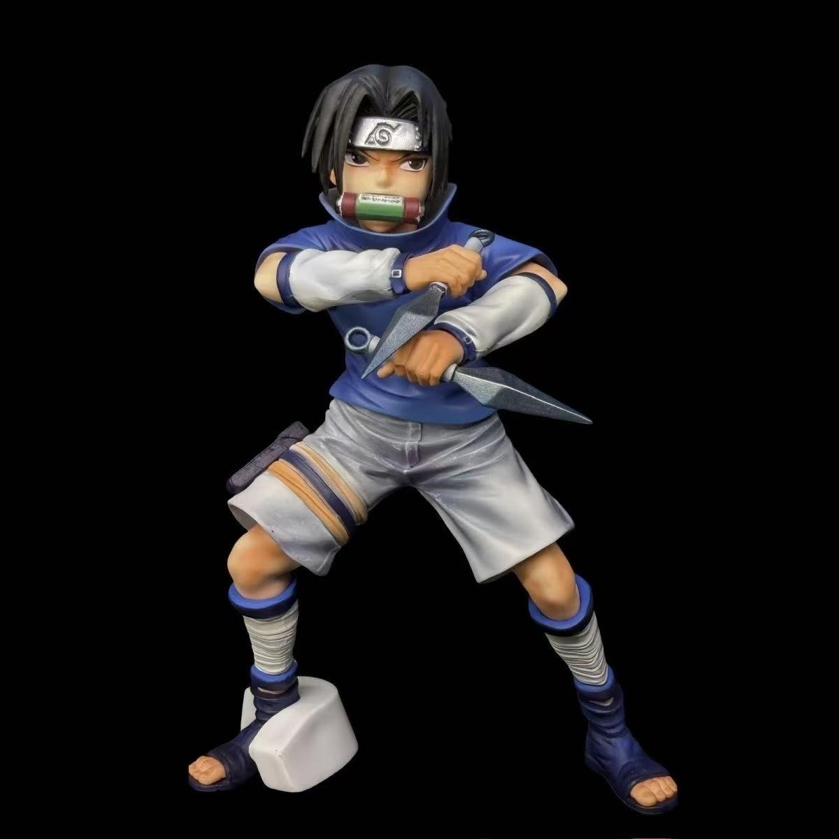 Auf Lager Anime Naruto Figuren Sasuke Uzumaki Naruto Modell PVC PVC Actionfiguren Puppe Sammlung Dekoration Modell Spielzeug Geschenk gray