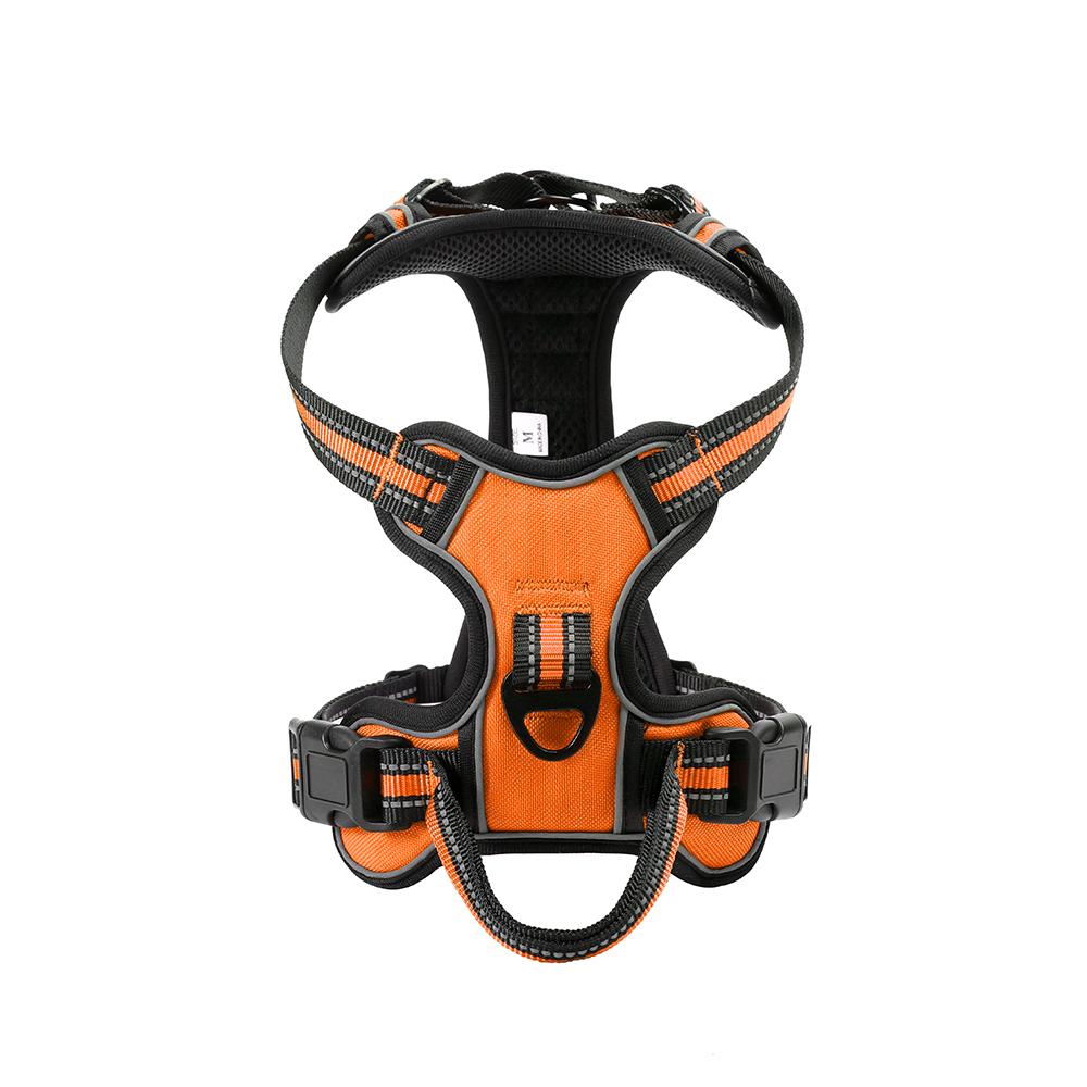 

Нейлоновый регулируемый шлейка для собак, жилет, светоотражающая шлейка для домашних животных для маленьких, средних и больших собак, дышащая шлейка для собак, шлейка без тяги для собак S