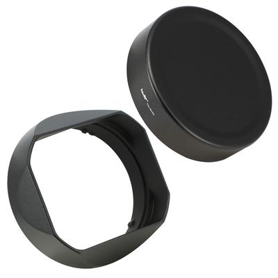 Haoge Bajonet Vierkante Metalen Zonnekap met Dop voor Sony FE 24mm F2.8 G, FE 40mm F2.5 G, FE 50mm F2.5 G Prime Lenzen, RX1/RX1R/RX1R2/RX1R3, RX1RII