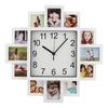 16 Inch Wall-mounted Clock Black White Picture Frame Clock Elegant Hanging Clock  Office Decor