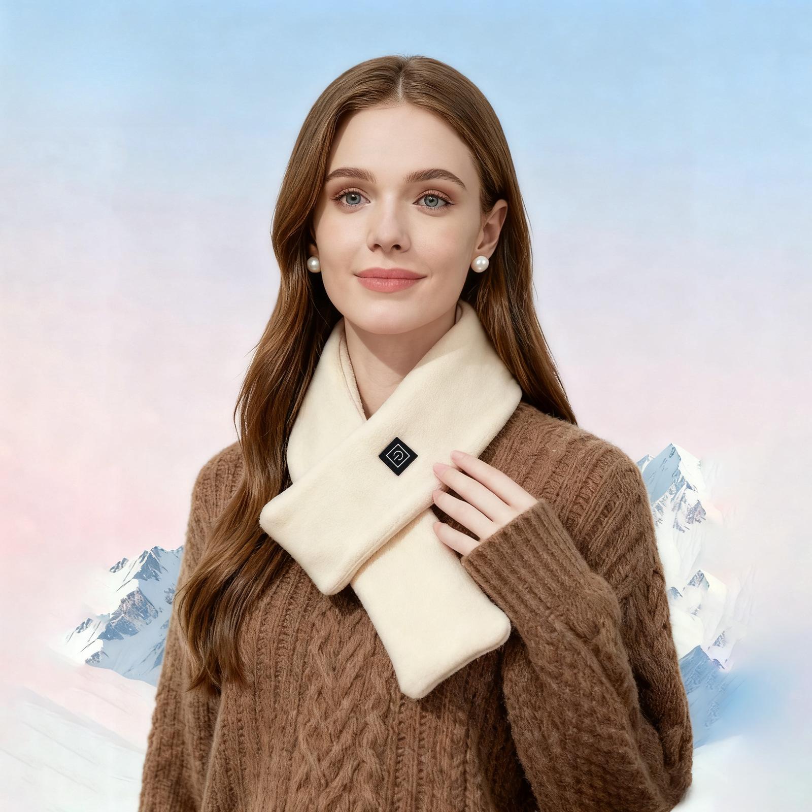 

New electric scarf Intelligent USB charging heating scarf Winter electric heating scarf for shoulder neck Not Inclound Battery