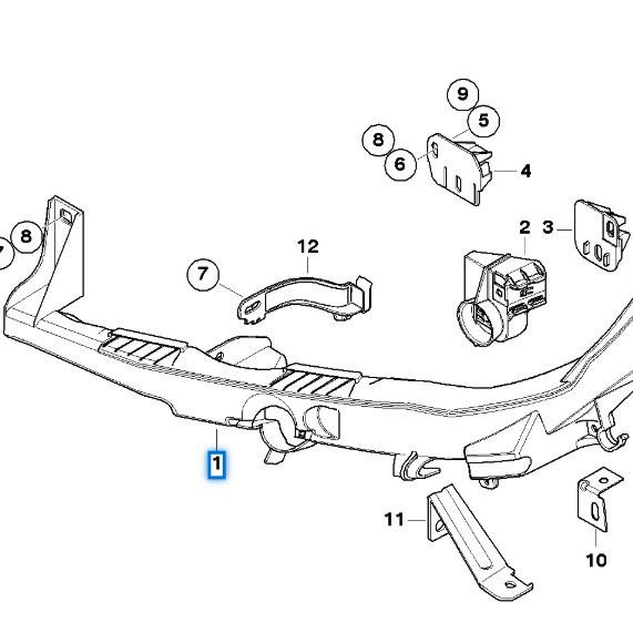 BMW 3 Series E92 Front Bumper Headlight Bracket (Part Numbers: 51647227925, 51647227926)