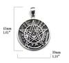 Pentagram Tetragrammaton Star Pendant Pendant Top Sterling Silver 925