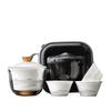 Goat Jade Porcelain Travel Tea Set Portable Quick Cup One Person Drinking Outdoor Camping Gear Outdoor Carrying Bag