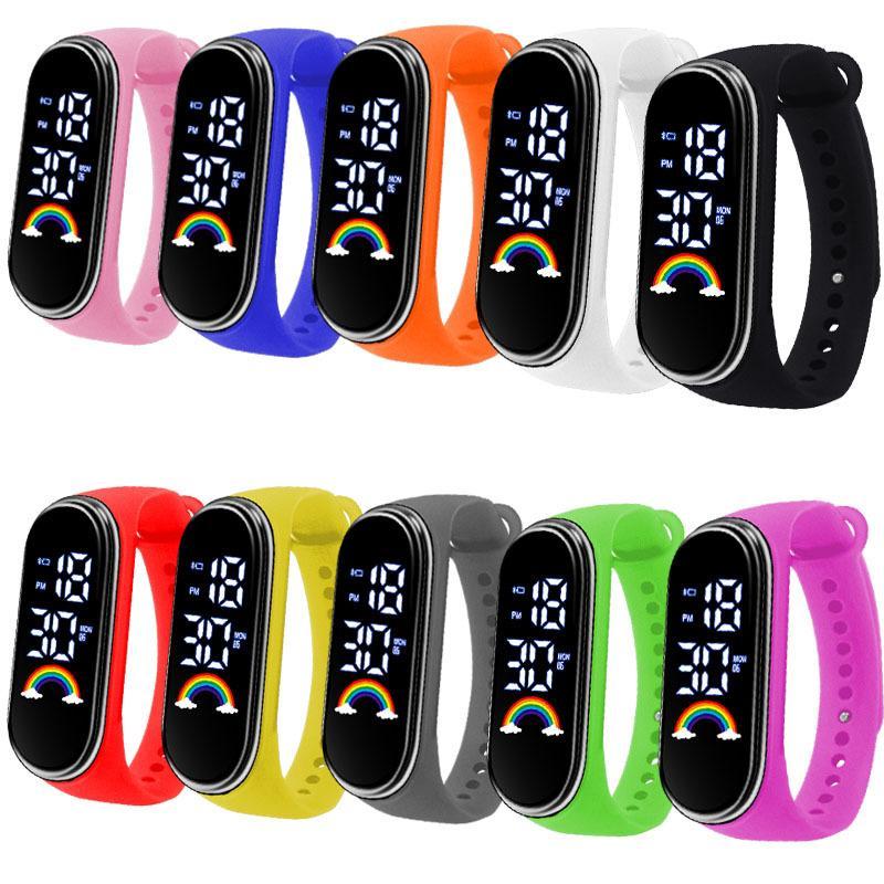 Motion Sports Watch For Electronic Led Digital Wristwatch Fashion Casual Simple Silicone Touch Waterproof Clock