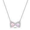Original Copper Necklace Colorful Red Heart Bow Tie Pendant Fashion Necklace Charm Classic Diy Gift