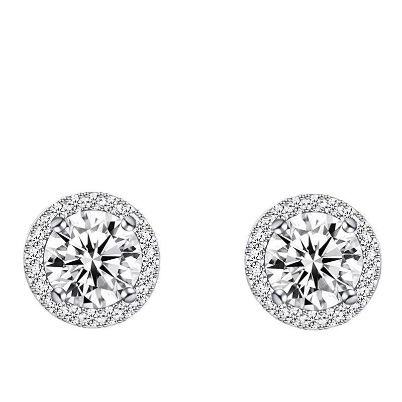 5628 Earring Clip with Colorful Zircon Stone Brass Material for Women