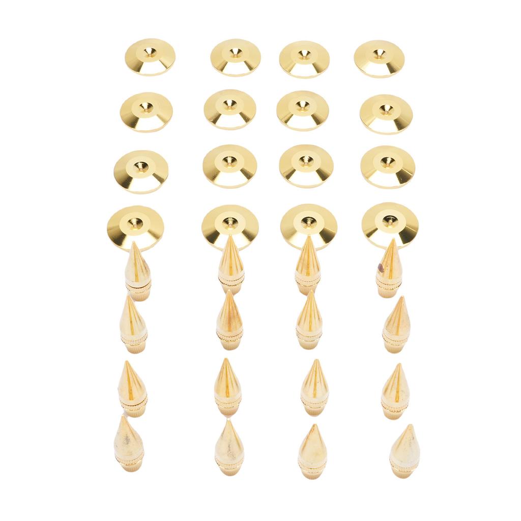 16 Stück Lautsprecher-Spikes Stoßfeste Lautsprecher-Isolations-Spikes Ständer für Subwoofer Verstärker Plattenspieler Recorder CD DVD