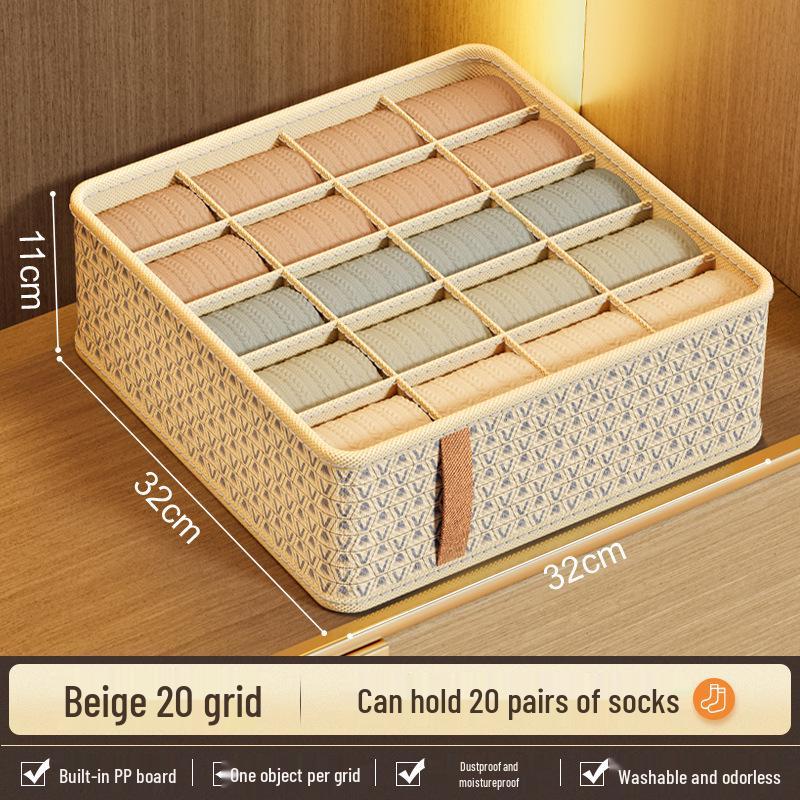 

Органайзер для хранения нижнего белья в виде выдвижного ящика: Разделитель для носков, бюстгальтеров и трусиков для организации гардероба с экономией места Small 7 Grids [Leggings, Long Socks]