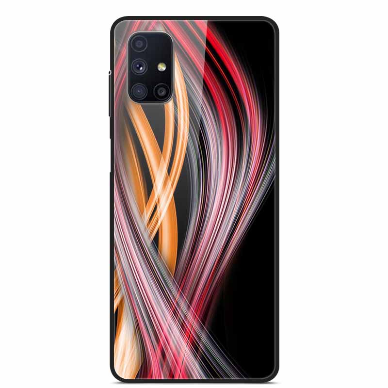 Glas-Rückseite für Samsung Galaxy M51 M31 Hülle Harte gehärtete Glas Hülle für Samsung A71 A51 Hülle A 51 71 M 51 31 Funda Coque