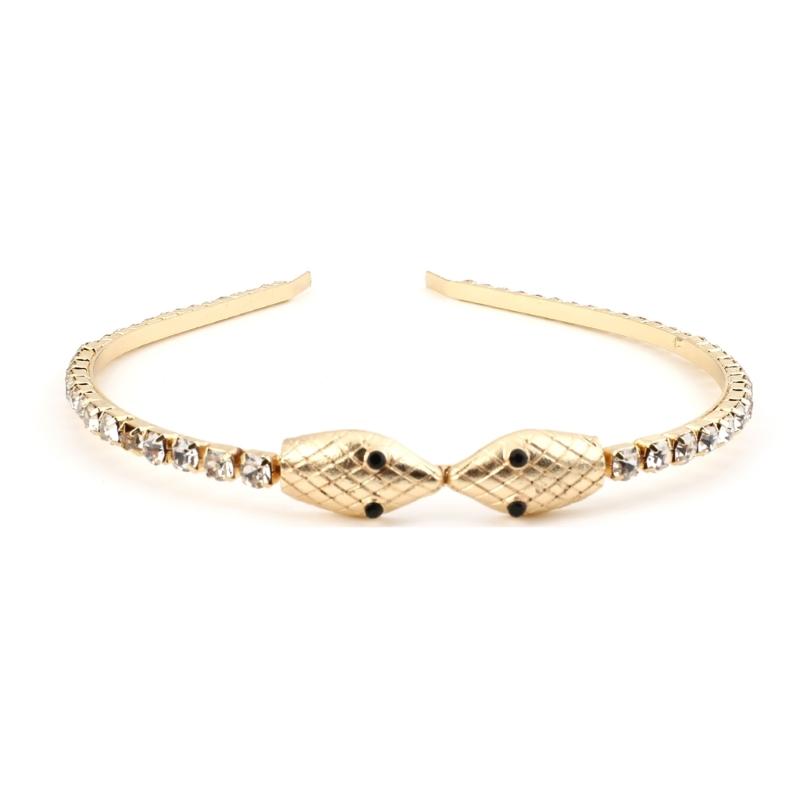 

Medusa Snake Crystal Headband for Girls Women Hydra Halloween Headwear 1 золотий