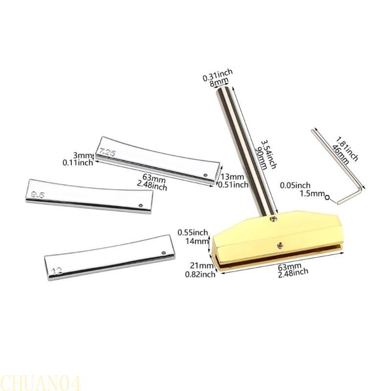 A1A2 Guitar Bass Fret Press Caul & Radian Fret Inserts Luthiers Tool with Wrench