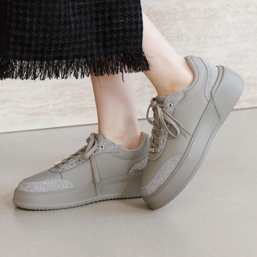 HIMIKO / Himiko / Thick-soled Court Sole Sneakers / 657102 Gray 235