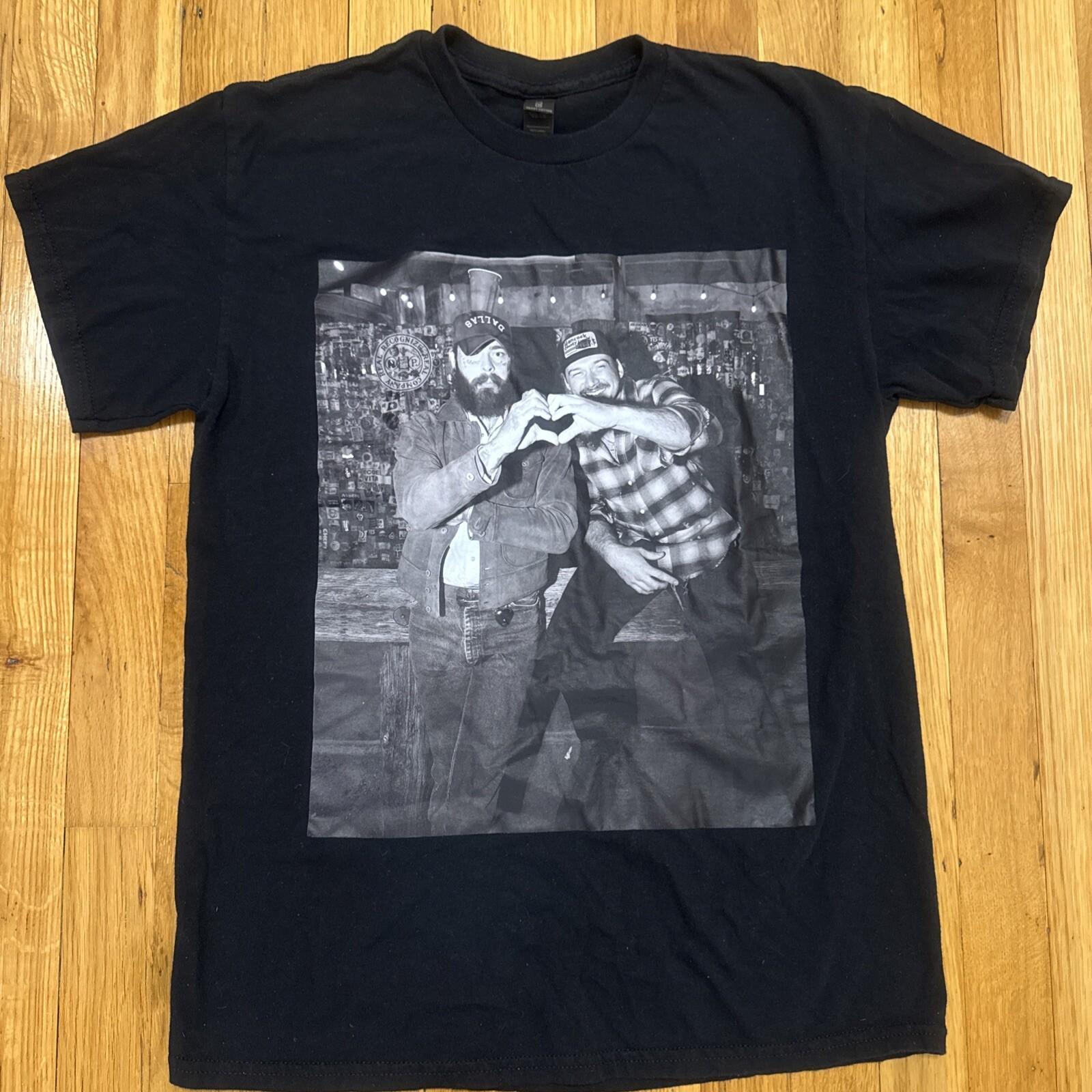Post Malone & Morgan Wallen I Had Some Help Print T- Gildan Size Medium Unisex T-Shirt L