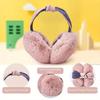 1 Stück Ohrenschützer, Damen Ohrenschützer Winteraccessoires Flauschig Plüsch Faltbar für Mädchen Damen