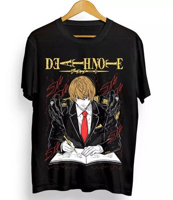 Kira Ryuk T-Shirt Death Note L Manga Strip Horror Anime Black Tee Shirt All Size