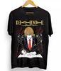 Kira Ryuk T-Shirt Death Note L Manga Strip Horror Anime Black Tee Shirt All Size