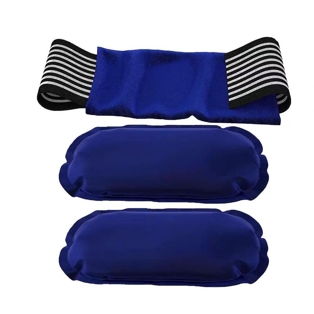 Elastic Gel Cold & Hot Packs Secure Fastening No Leakage 2 Ice Packs with 1 Adjustable Wrap Muscle Recovery Comfortable