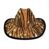 New Western Cowboy Hat Halloween Tiger Party Top Hat Zebra Double Sided Printed Decorative Jazz Hat