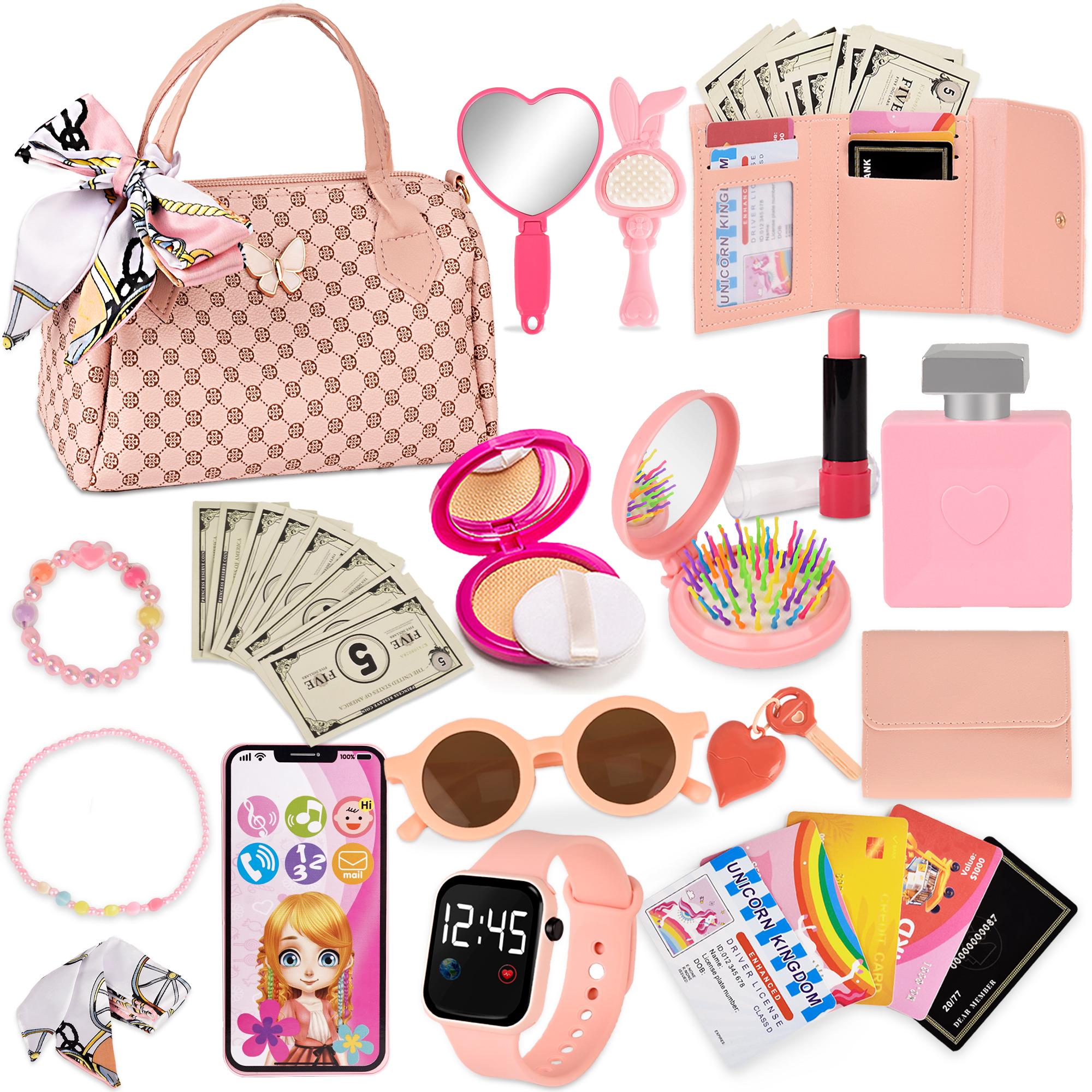 

Princess Playset for Girls: Stylish Makeup Kit with Handbag, Phone, Wallet & Fake Cosmetics – Perfect Gift for Kids Aged 3+ United States