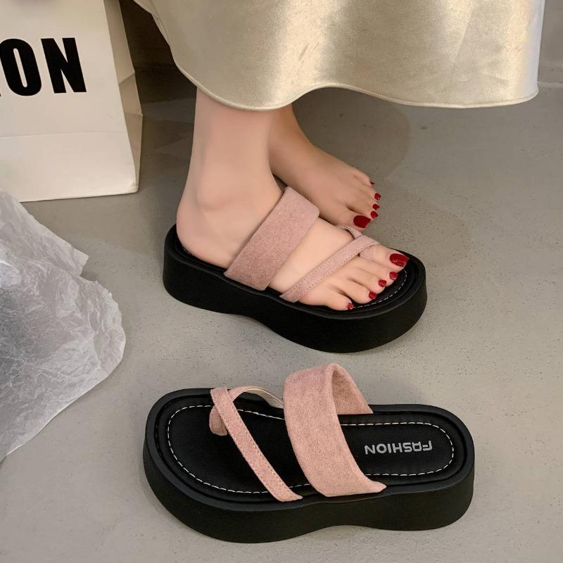 Kuchen Dicksohlige Schuhe Zehensandalen Damen Sommer und Frühling Strandsandalen Boken Zehensandalen