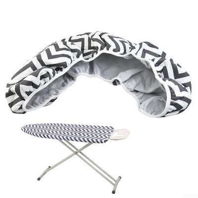 Ironing Board Cover Striped Pattern Elastic Strap Temperature Resistant