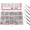 290PCS Crimp Pins Car Electrical Wire Terminal Pins Connector 21Type Electric Connector Pin Terminal Electric Non-Insulated Plug
