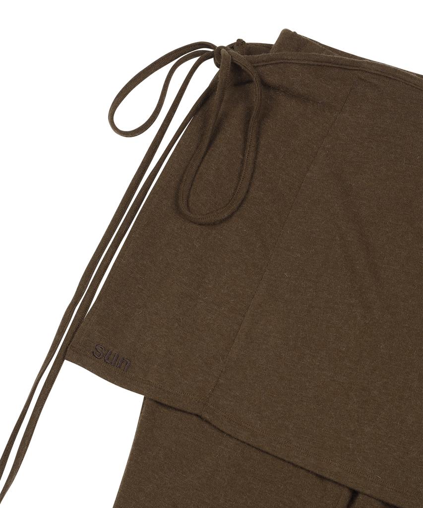 SUNDAY FRUIT MARKET W) Soft Flare Pant Set Brown