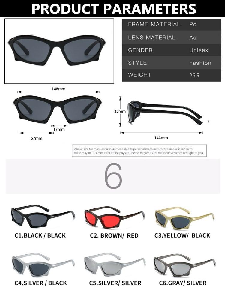 Y2k Cyberpunk Sunglasses Women New Men Fashion Trend Sunglasses Steampunk Vintage Modern Punk Mirror Glasses Female UV400