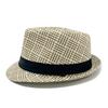 Retro British Style Jazz Hat, Woven Short-Brimmed Straw Hat, Sun Protection Hat for Spring Summer Outdoor Activities