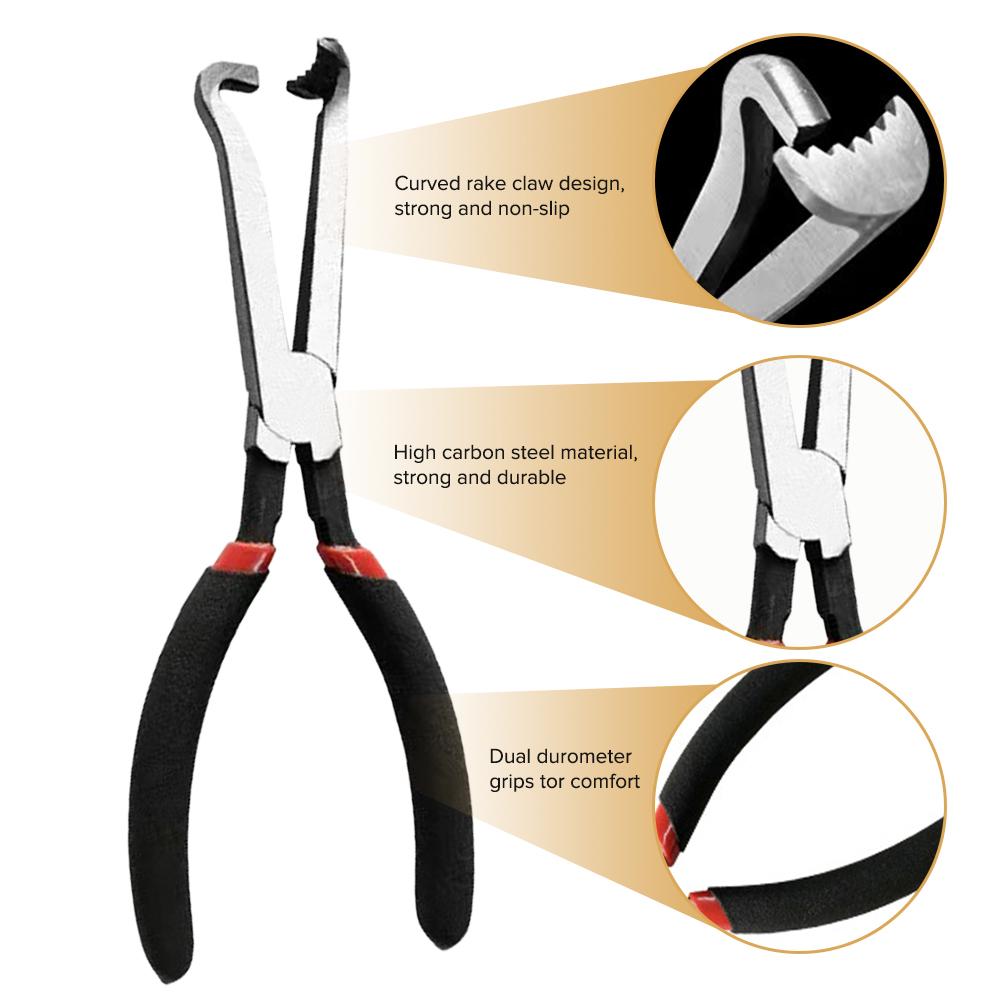 Car Electrical Disconnect Pliers Set Long Fuel Line Caliper Oil Hose Cooling Clip Auto Plug Connector Separate Wire Removal Tool