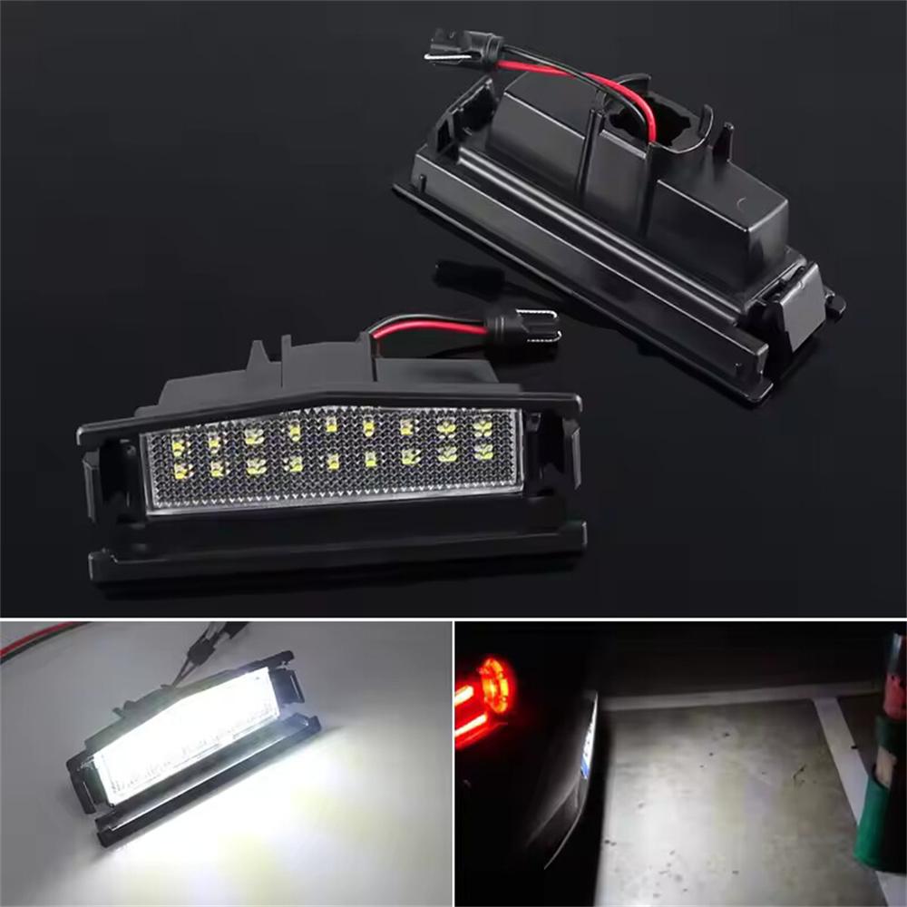2 Pcs Car White LED License Plate Lights Tag Lamp For Mazda MX5 Miata 2016-2022