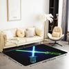 Science Fiction Lightsaber Area Rug for Living Room and Bedroom, Extra Soft Fleece Carpet, Machine Washable Light Sword Mat