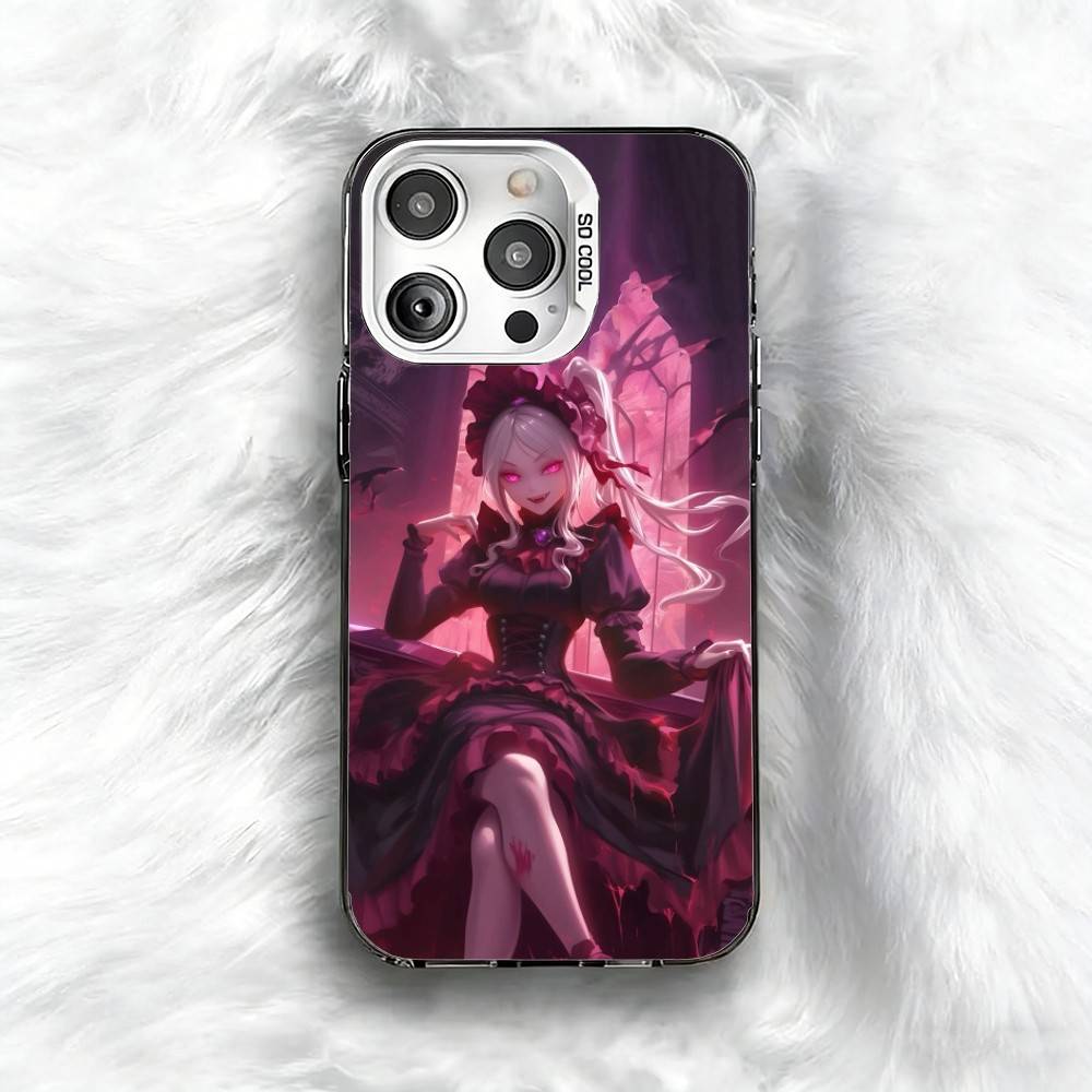 

Anime O-Overlord Phone Case For iPhone 16 17 15 14 12 13 Pro Max Black Color Shockproof Cover iPhone17PRO