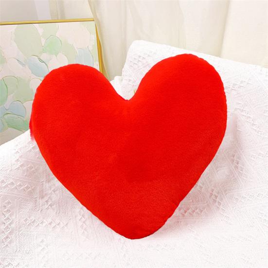 Heart Pillow Thick Elastic Cozy Fully Stuffed Room Decor Pillow Solid Color Colorfast Plush Sofa Living Room Bedside Bed Cushion Toy Photo Prop