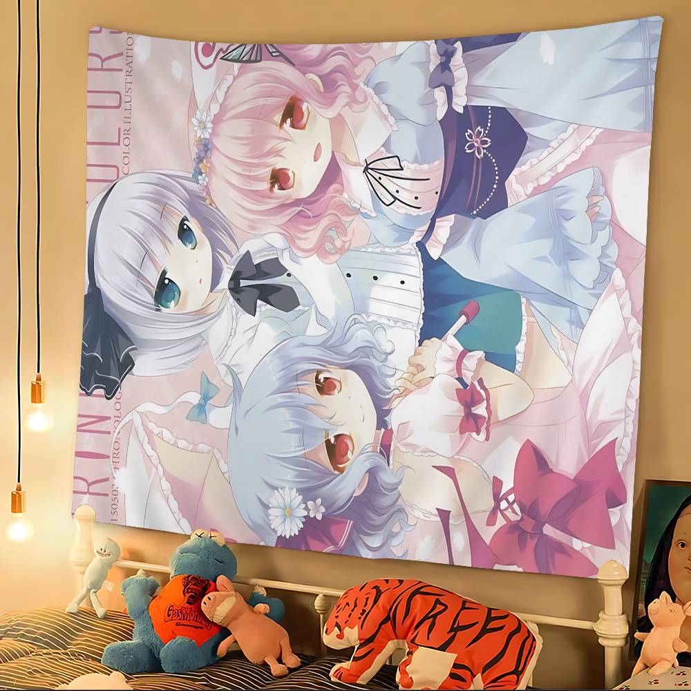 Classic Anime T-Touhou P-Project Game Chart Tapestry Bohemian Wall Tapestries Mandala Wall Art Decor