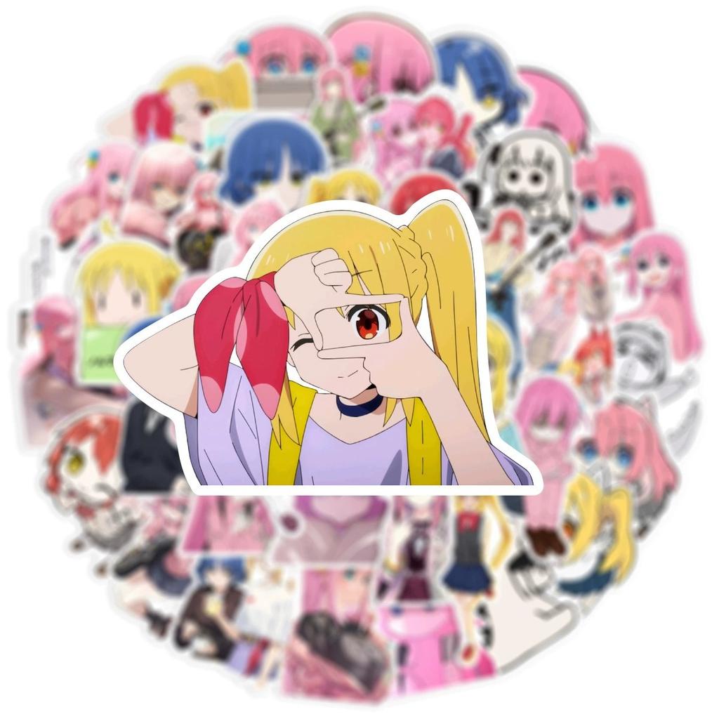 Стикеры Одинокий рокер Bocchi the Rock! Хитори Гото аниме стикерпак наклейки набор наклейок 52 шт