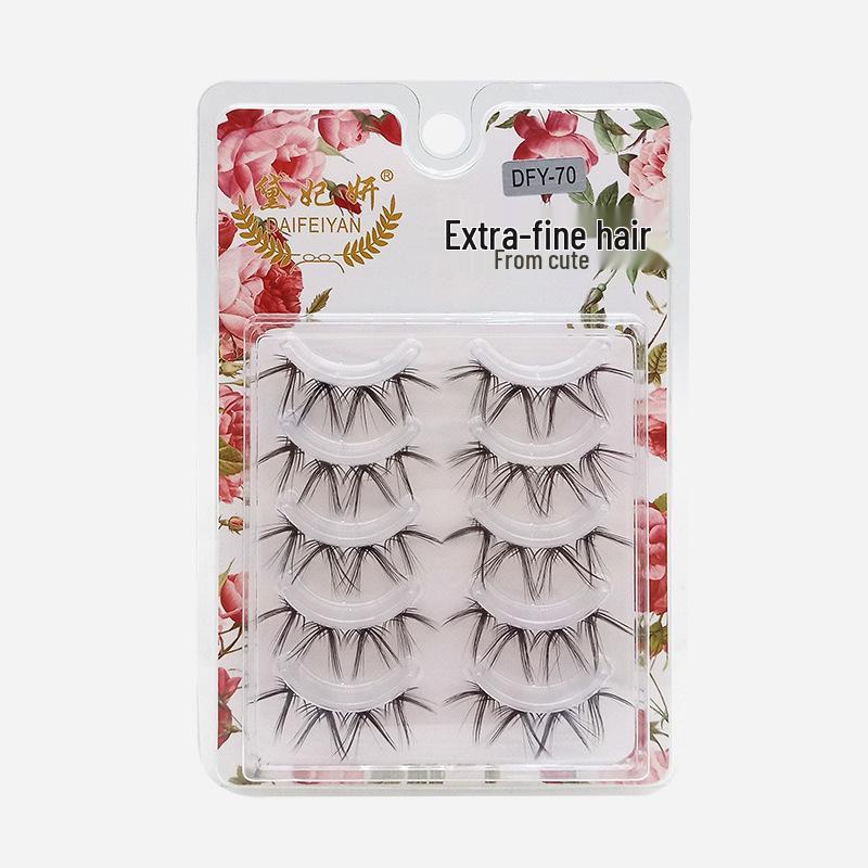 

Five Pairs of V-Shaped Cross Style Transparent Full Strip Eyelashes
