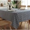 Japanese Style Retro Wave Pattern Tablecloth Blue Geometric Lattice Printed Coffee Pendant Tea Table Pad