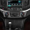 A87Q-For Chevy Impala 2014- Soft Carbon Fiber Car Central Control Air Conditioner Buttons Cover Trim Sticker Accessories