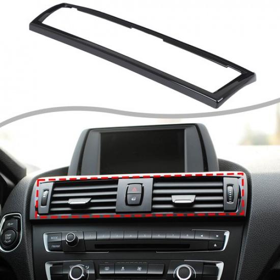 Glossy Piano Black Center Air Vent Trim For BMW 1/2 Series F21 F22 F23 2012-18