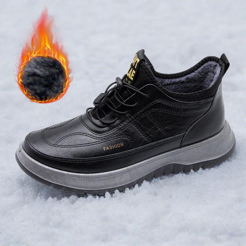 

22 new casual shoes velvet cotton boots soft sole soft surface warm walking shoes solid color simple cotton shoes 39 чёрный