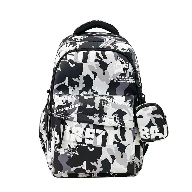 Zaino alla Moda Popolare Graffiti Grande Capacità Doppio Zaino Nuovo Zaino Casual Zaino per Studente di Scuola Media